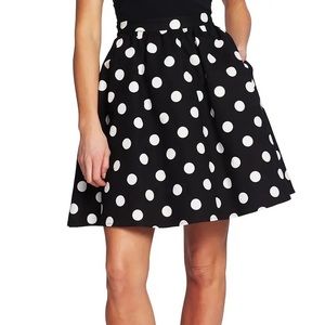 CeCe Dappled Dot A Line Skirt NWT